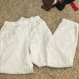 Brandy Melville White Rosa Sweats